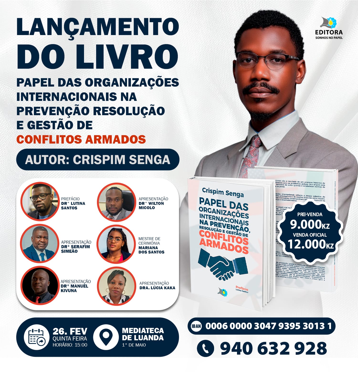 CRISPIM SENGA LANÇA SEGUNDA OBRA COM FOCO NA GEOPOLÍTICA ACTUAL